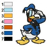 Donald Duck Say Hello Embroidery Design